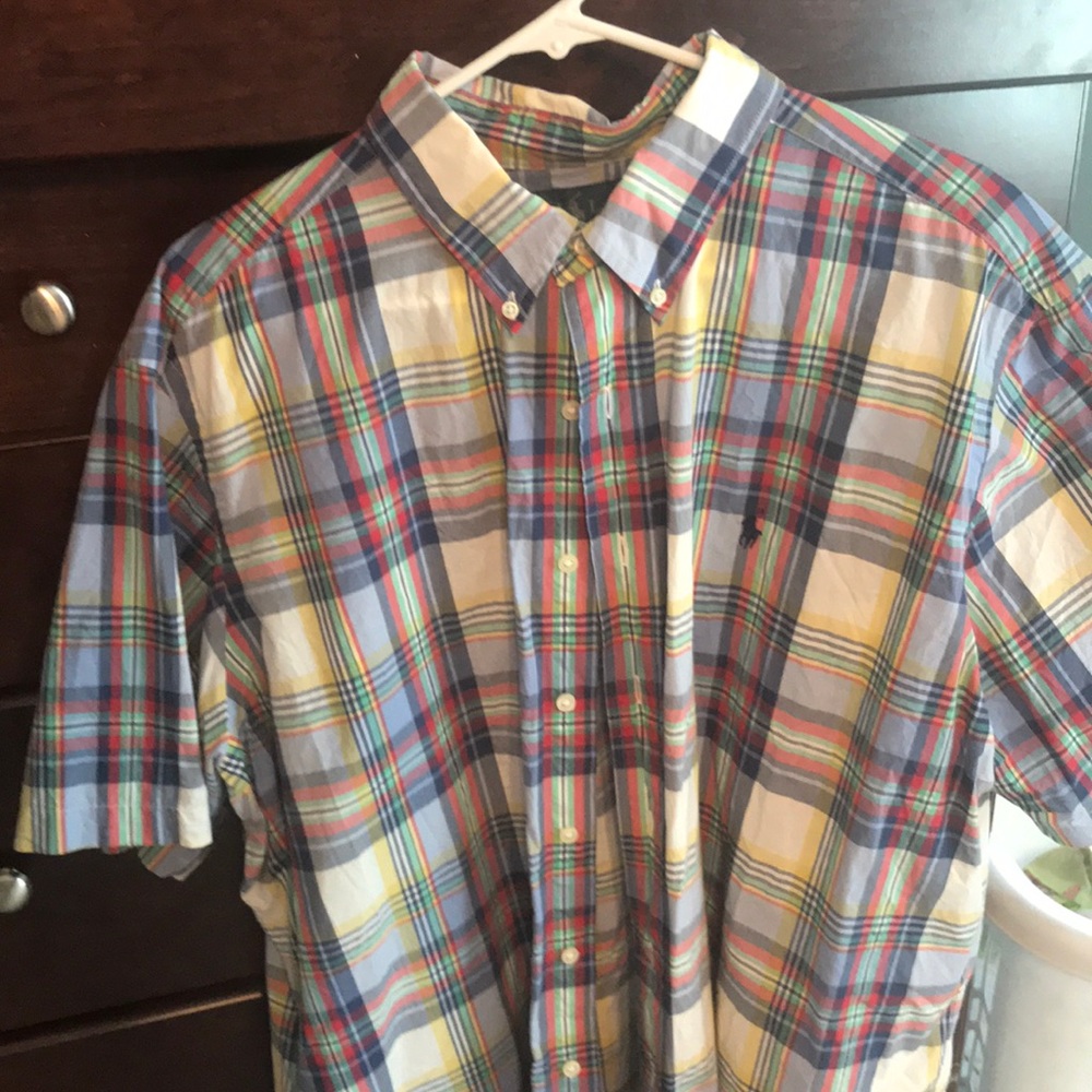 Ralph Lauren short sleeve size 2XL madras shirt.